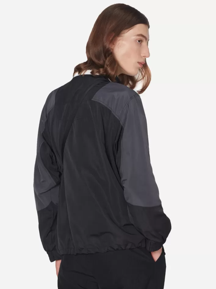 New C2H4 001 - Mtro Panelled Half Zip Windbreaker Dark Gray