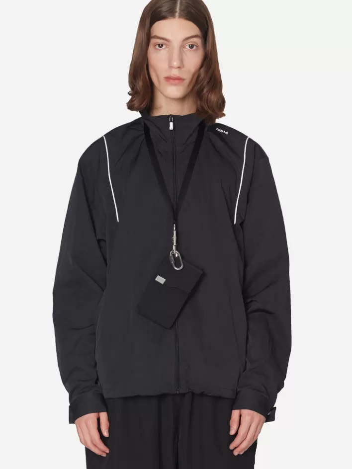 Best C2H4 001 - Mtro Piped 3M Reflective Track Jacket Black