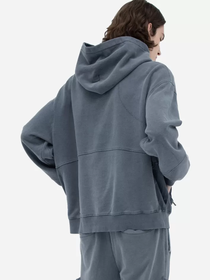 Flash Sale C2H4 002 - Cold-Dye Panelled Hoodie Neutral Gray