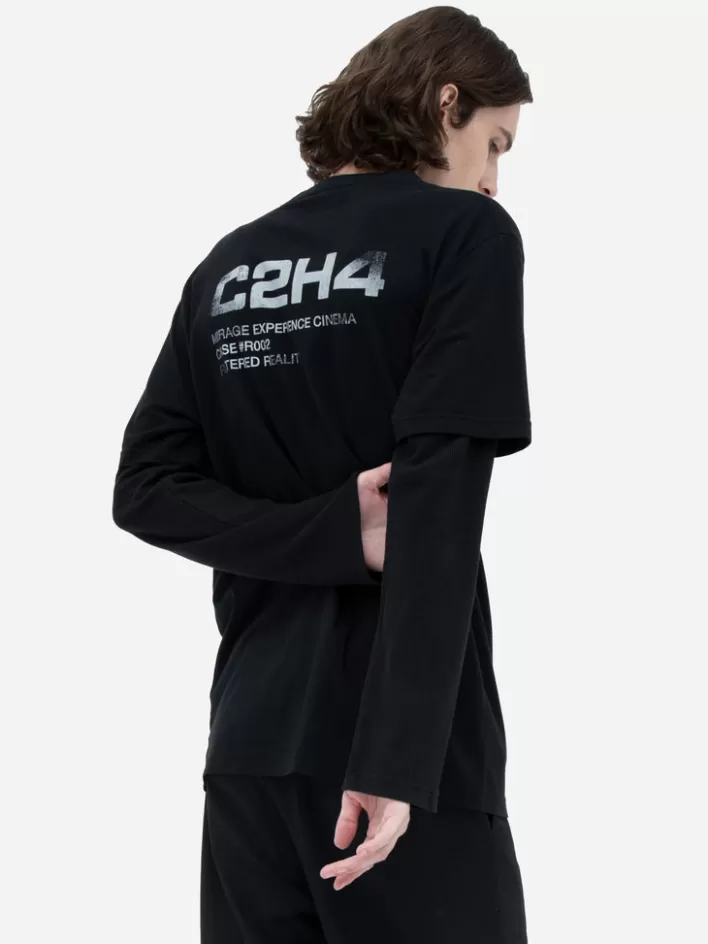 Flash Sale C2H4 002 - Double Layer Long-Sleeve T-Shirt Black