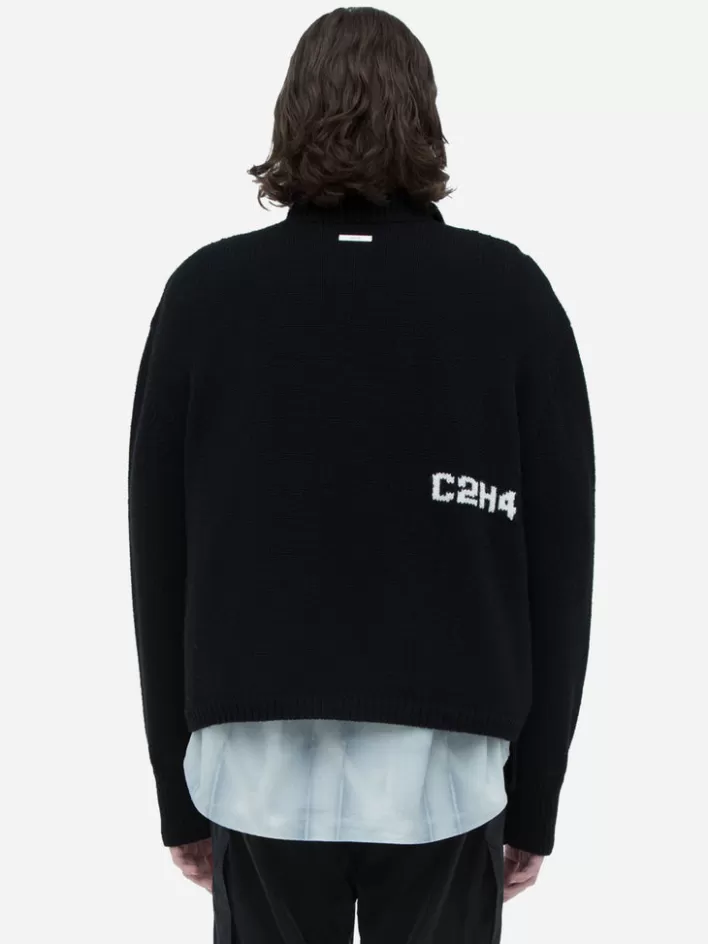 Store C2H4 002 - Memory Nylon Layered Sweater Black