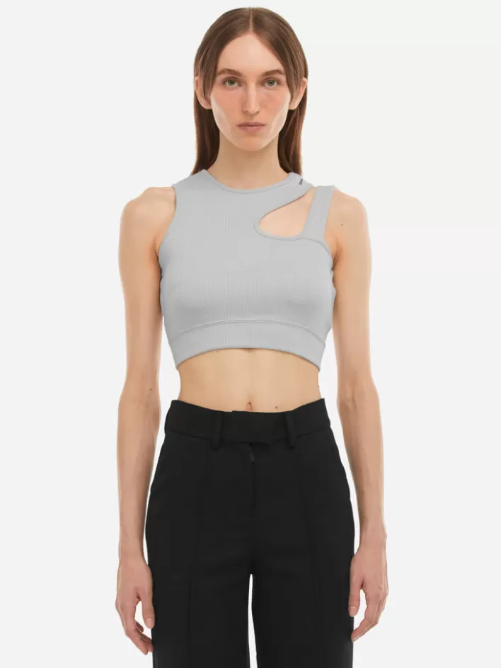 Best C2H4 002 - Streamline Cutting Sporty Bra Opal Gray