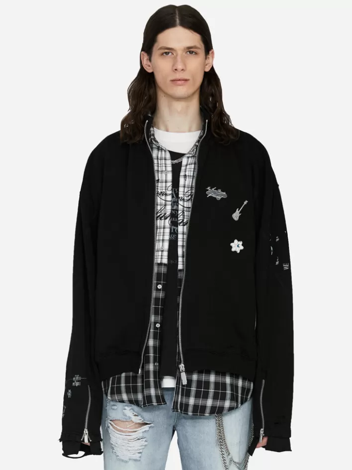 Discount C2H4 003 - Distressed Jacket Black