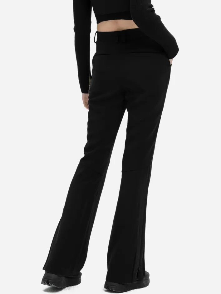 Flash Sale C2H4 004 - Arc Splicing Flappy Flared Trousers Matrix Black