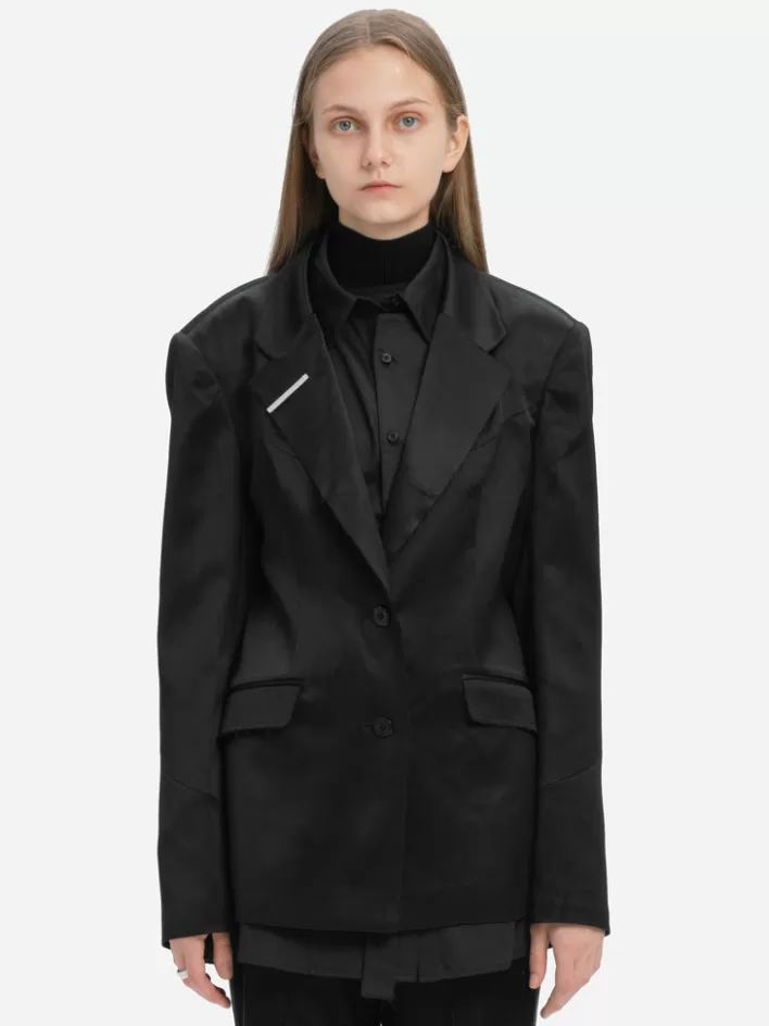 Fashion C2H4 004 - Double Layer Tailored Jacket Vanward Black