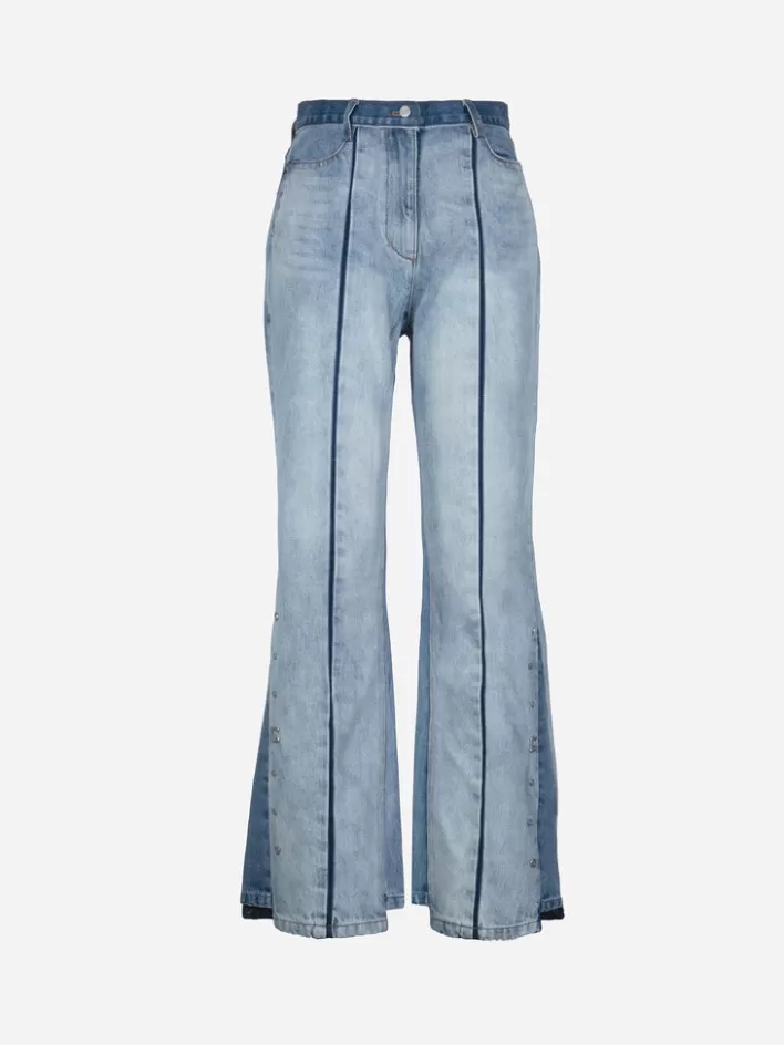 Best Sale C2H4 004 - Panelled Faded Vintage Jeans Faded Blue