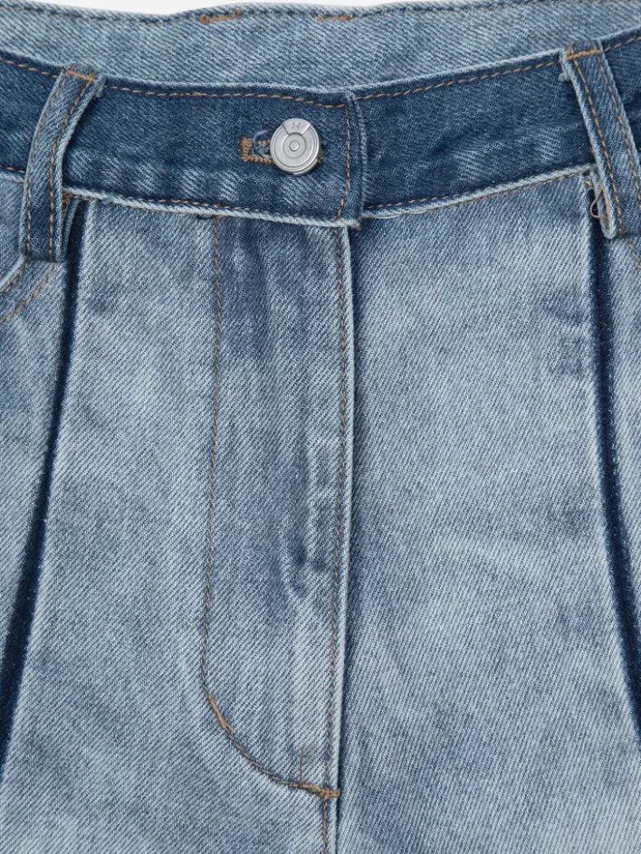 Best Sale C2H4 004 - Panelled Faded Vintage Jeans Faded Blue