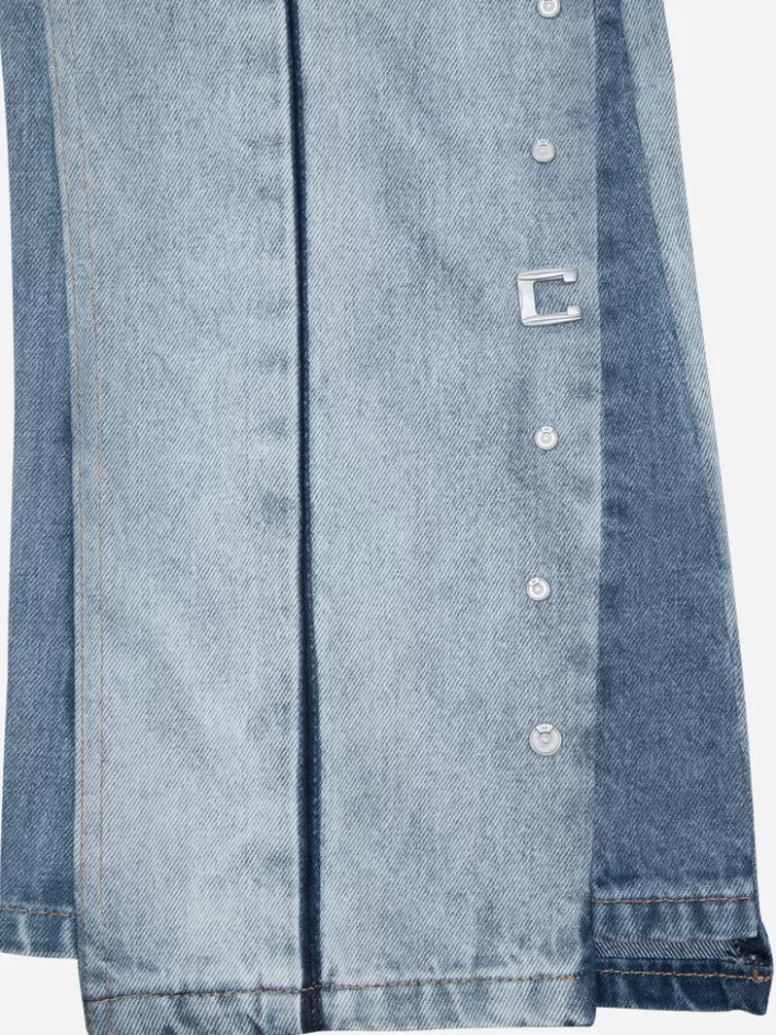 Best Sale C2H4 004 - Panelled Faded Vintage Jeans Faded Blue