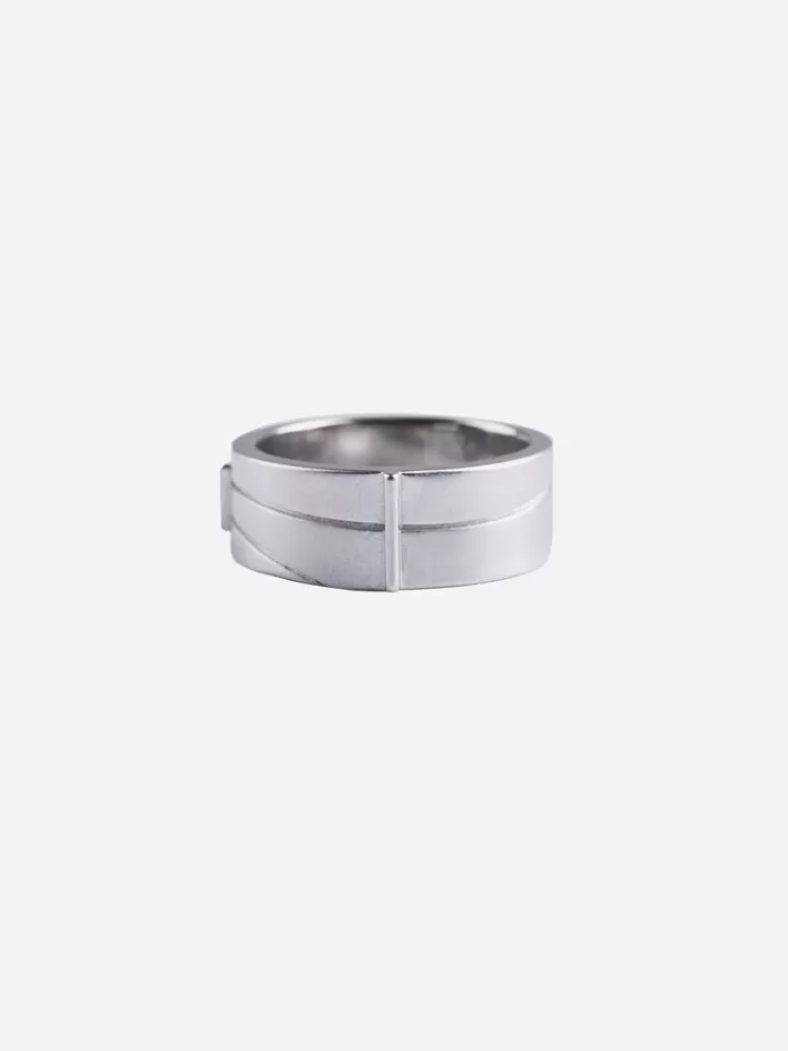 Best Sale C2H4 004 - Streamline Logo Ring Silver