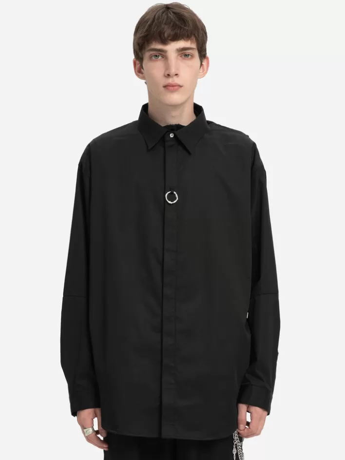 Sale C2H4 004 - Tailored Intervein Two Pieces Shirt Solemn Black