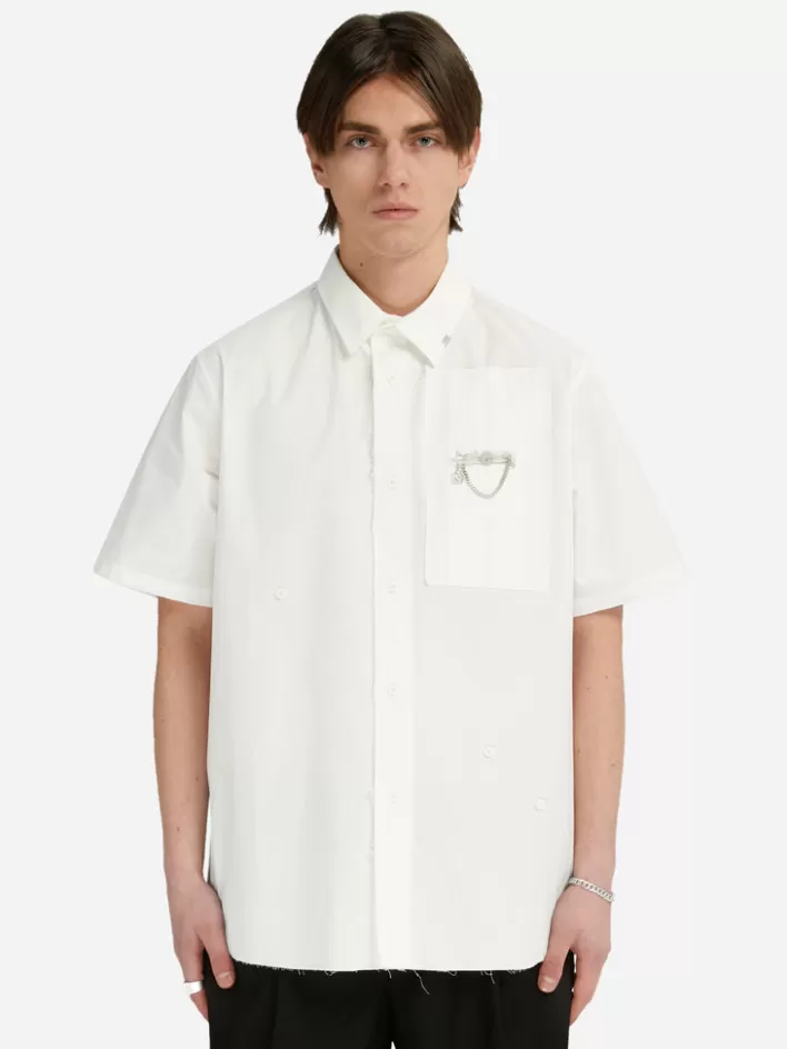 Clearance C2H4 005 - Asteroid Raw Edge Shirt White