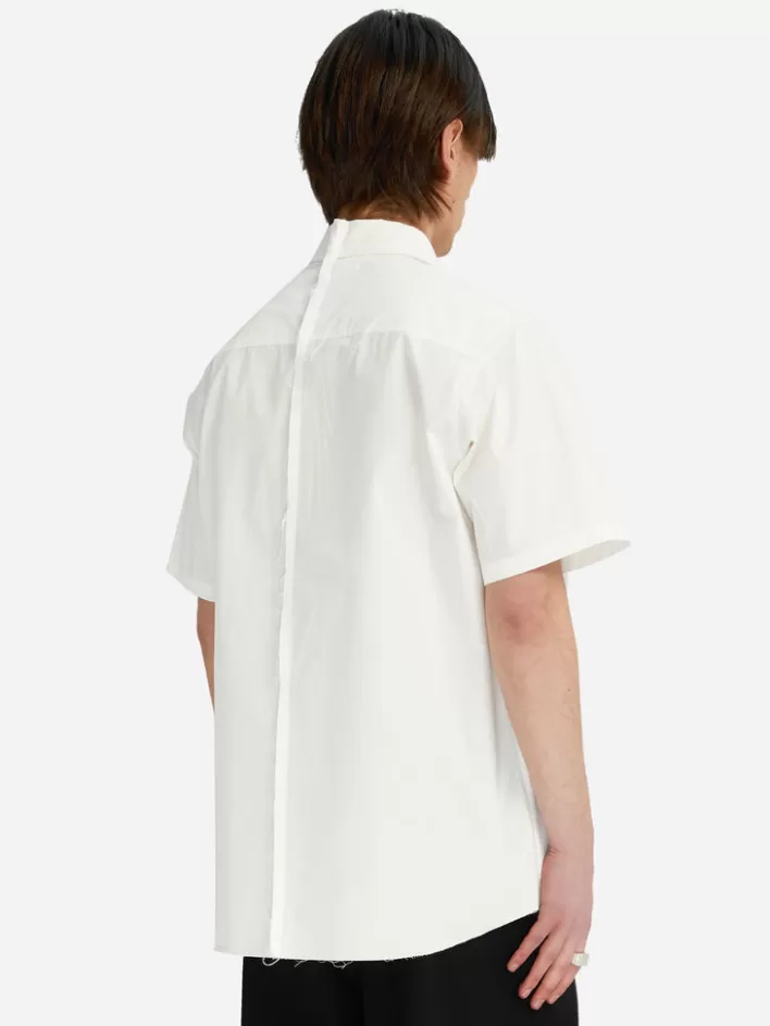 Clearance C2H4 005 - Asteroid Raw Edge Shirt White