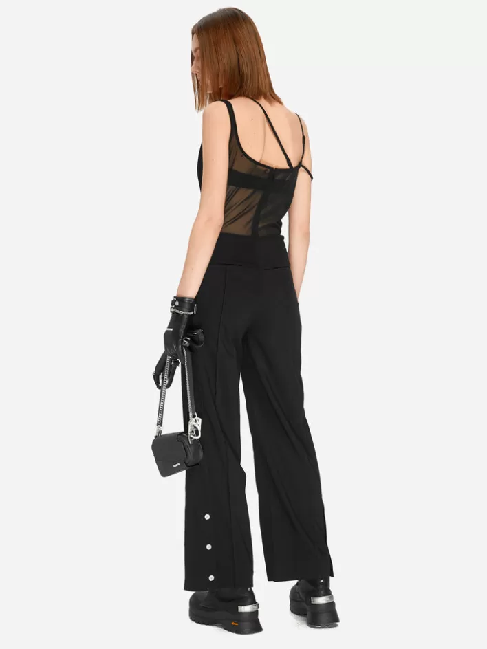 Flash Sale C2H4 005 - Asymmetric Layred Strappy Jumpsuit Translucent Black