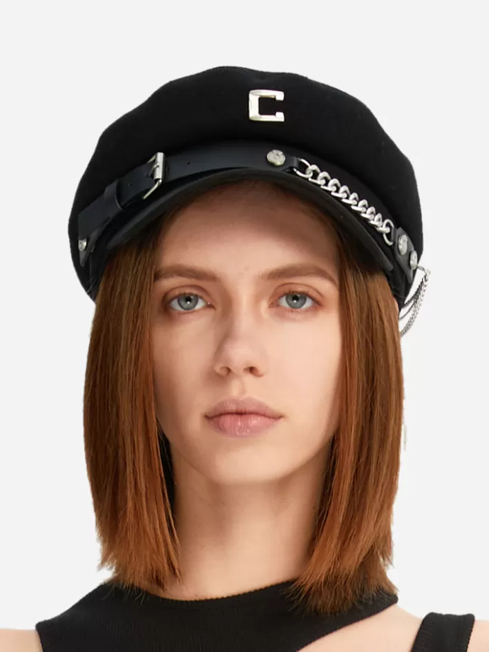 Store C2H4 005 - Capital Belted Abby Cap Black