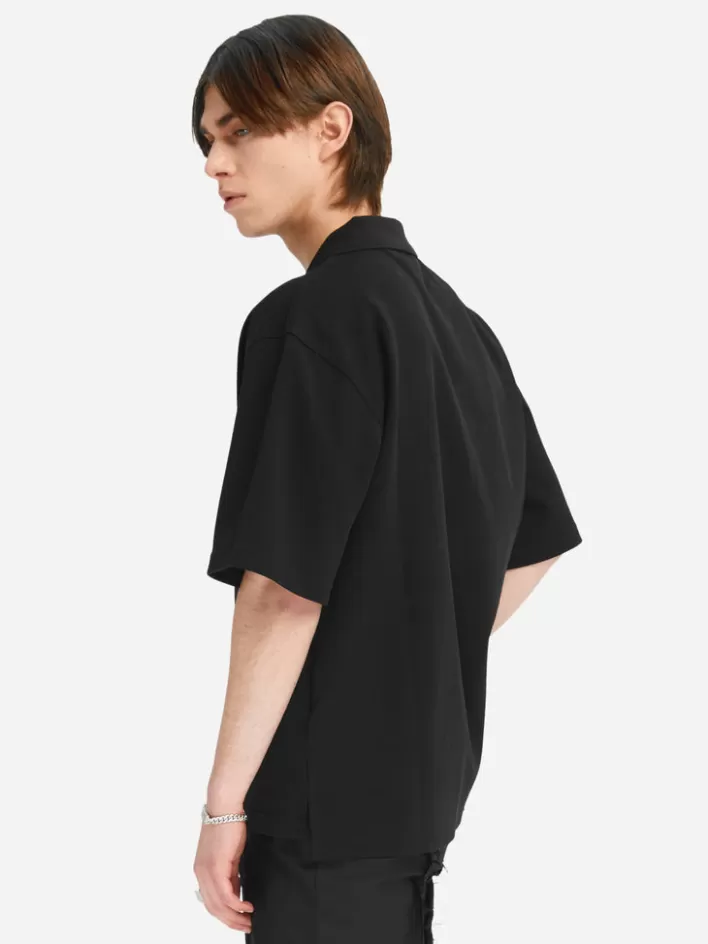 Shop C2H4 005 - "Future Yacht Club" Polo Shirt Fogged Black