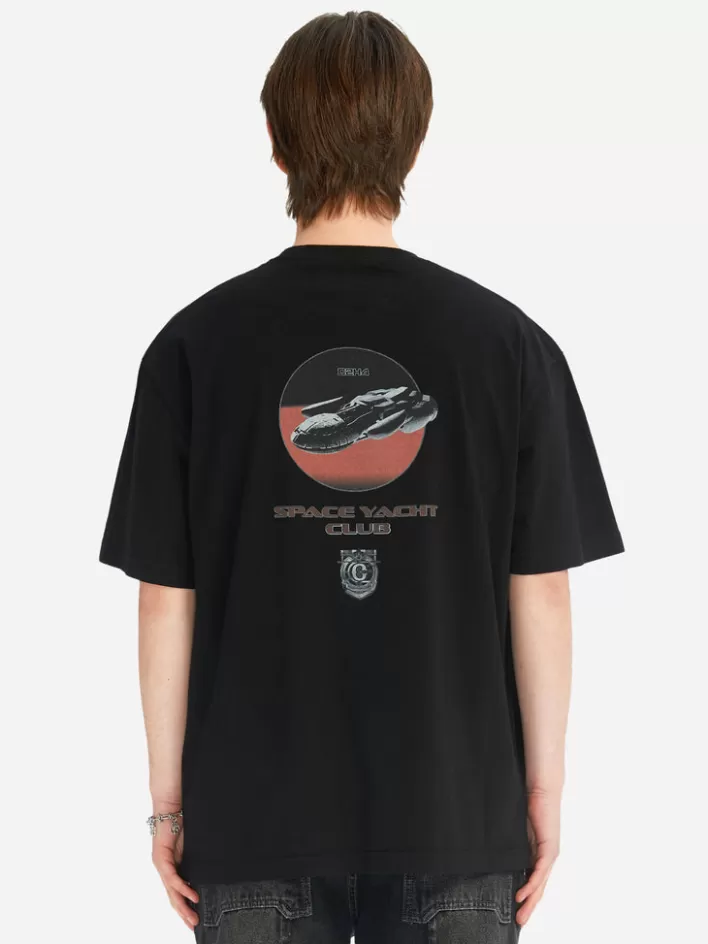 Best Sale C2H4 005 - "Future Yacht" T-Shirt Black