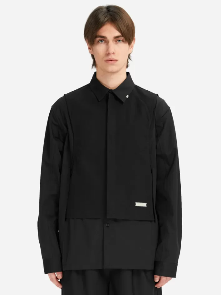 Best Sale C2H4 005 - Layered Two Pieces Shirt Vanward Black