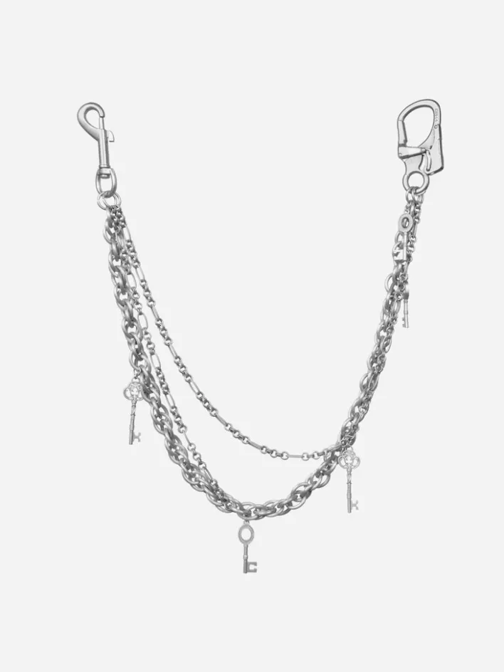 Outlet C2H4 005 - Multi Combine Pants Chain Metal Silver