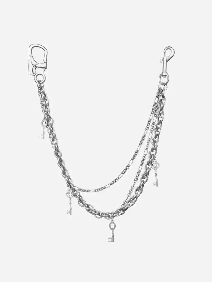 Outlet C2H4 005 - Multi Combine Pants Chain Metal Silver