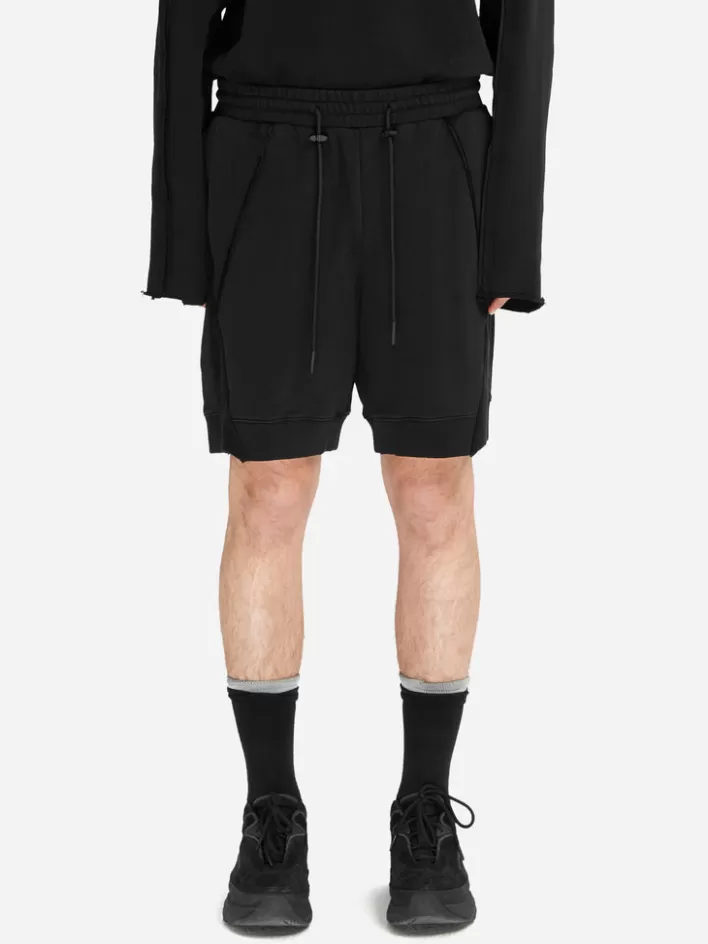 Shop C2H4 005 - Solid Arch Construction Sweat Shorts Fogged Black