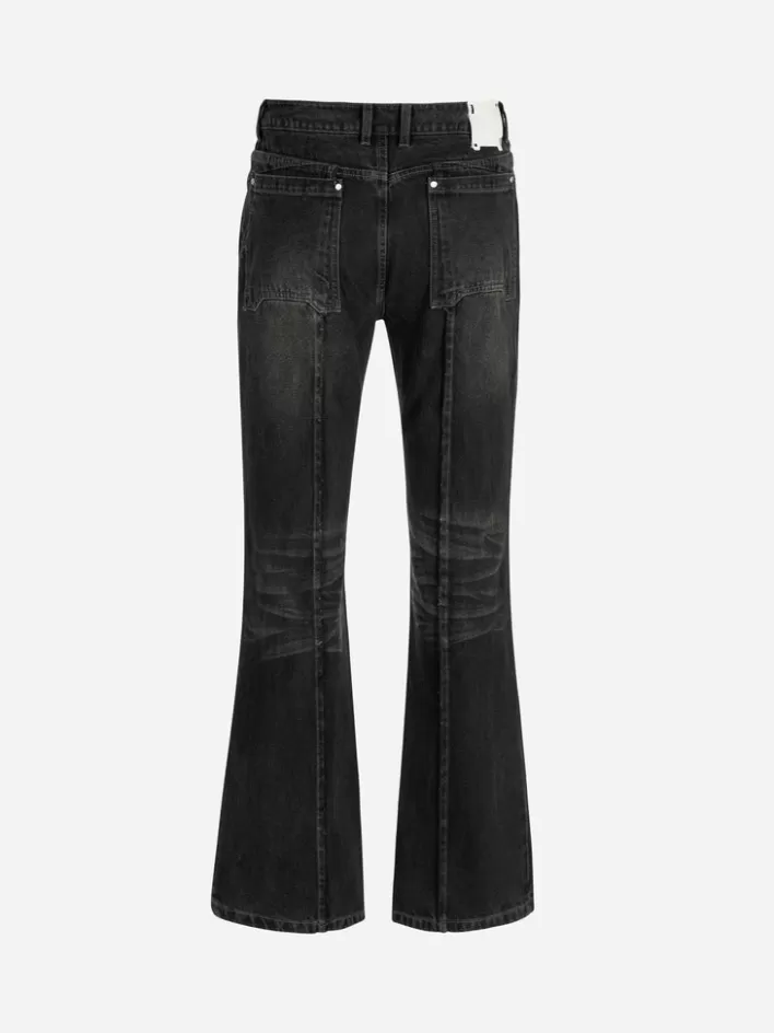 Store C2H4 005 - Stagger Streamline Arch Raw Edge Jeans Faded Black