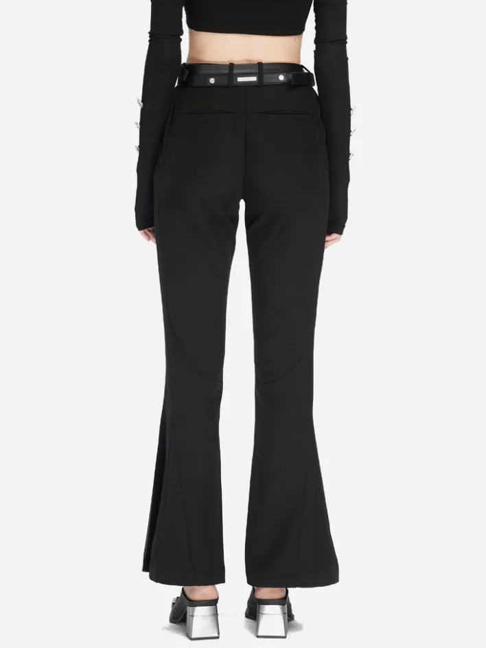 Clearance C2H4 005 - Streamline Arc Cut-Out Trousers Solemn Black