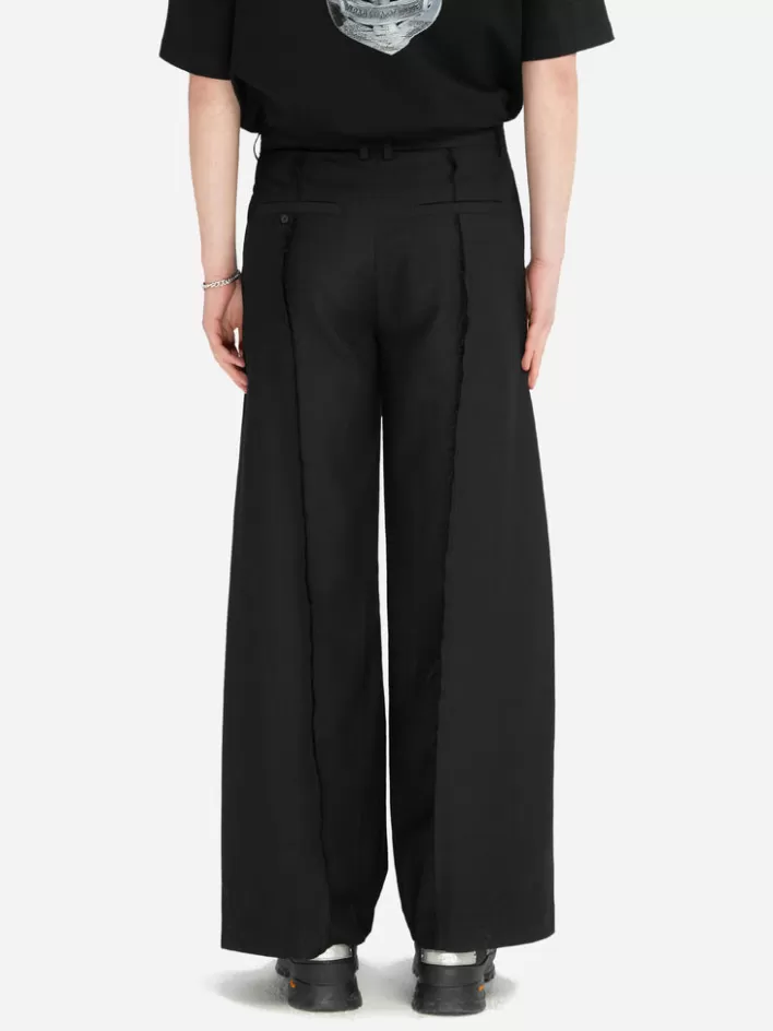 Best Sale C2H4 005 - Volumetric Wide-Leg Trousers Solemn Black