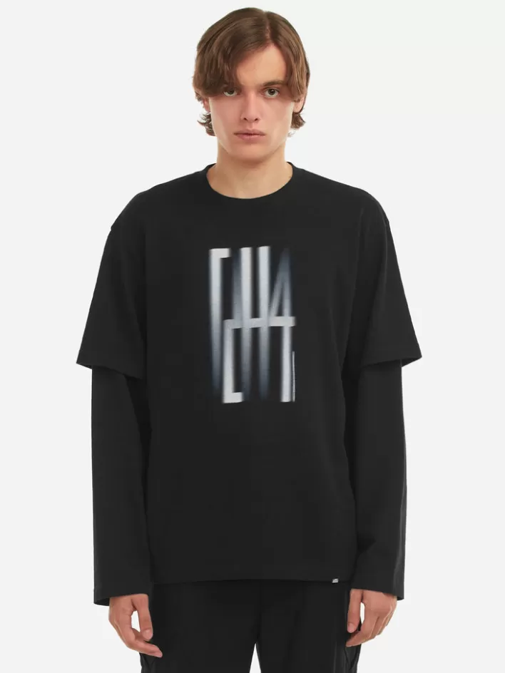 Shop C2H4 006 - Double Layer Longsleeve T-Shirt Black