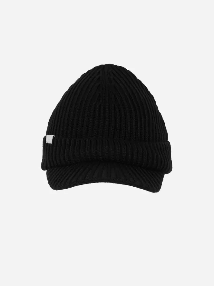 Sale C2H4 006 - Knit Covert Beanie Cap Black