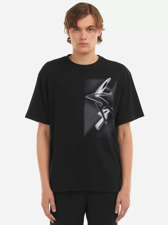 Discount C2H4 006 - Multidimensional Logo T-Shirt Black