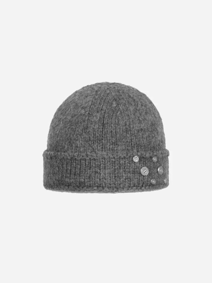 Online C2H4 006 - "Parallel Spot" Knit Covert Beanie Fogged Gray