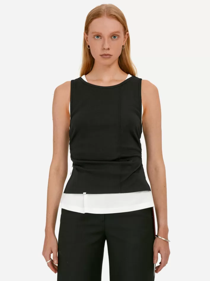 Shop C2H4 007 - Comfort Layered Tank Top Black&White