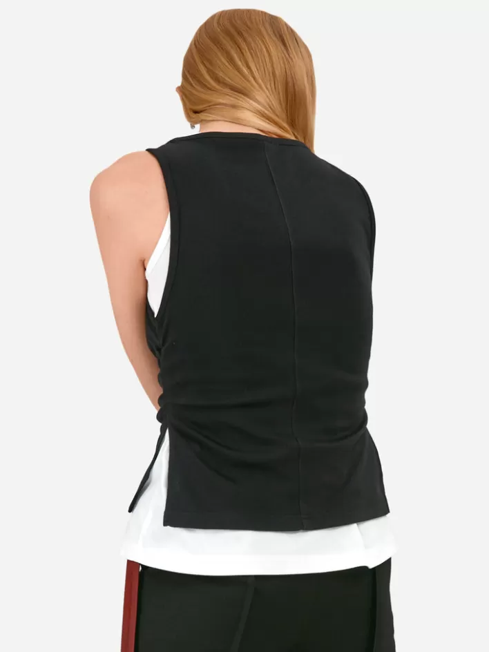 Shop C2H4 007 - Comfort Layered Tank Top Black&White