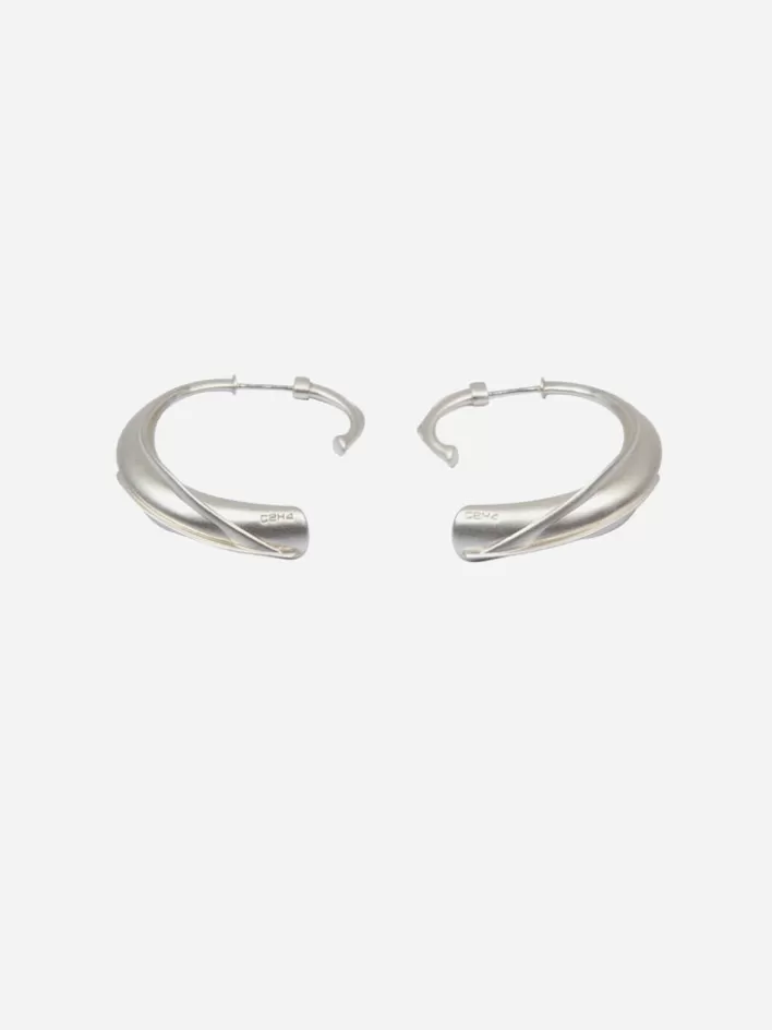 Sale C2H4 007 - Curvilinear Earring Silver