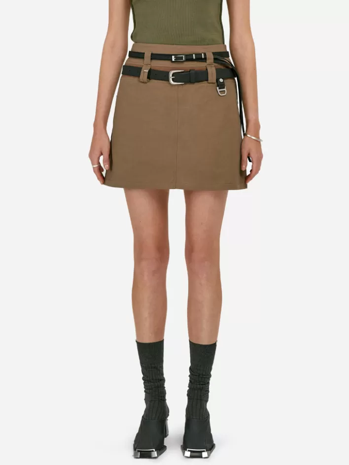 Shop C2H4 007 - Easeful Work Skirt Khaki