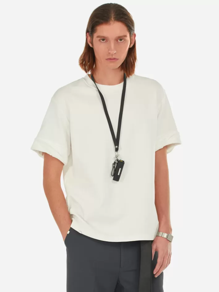 Outlet C2H4 007 - Founder Fold-Over T-Shirt White