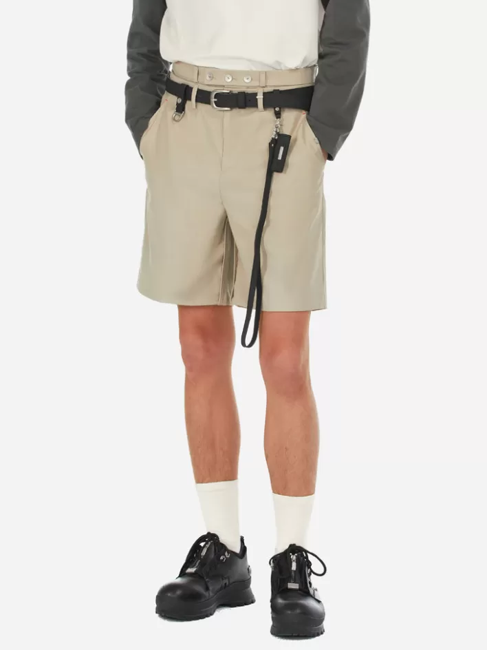 Best C2H4 007 - Intellectual Tailored Shorts File Khaki