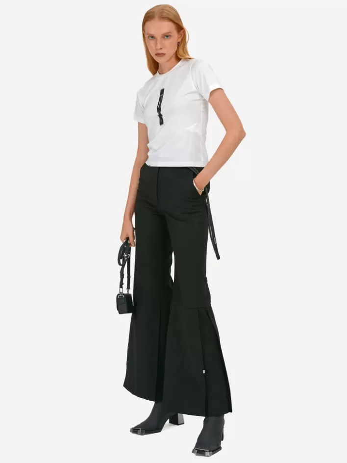 Fashion C2H4 007 - Pleated Wide-Leg Tailoring Trousers Solemn Black