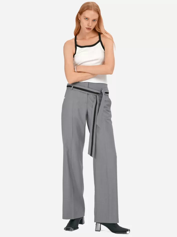 Best Sale C2H4 007 - Profile Fold-Over Trousers Gray