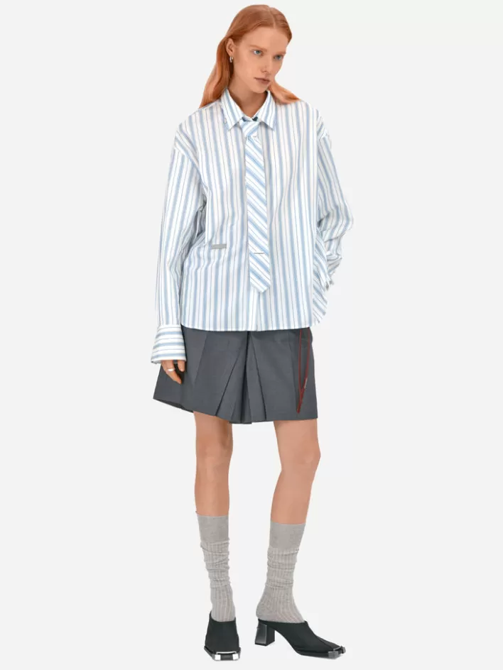 Shop C2H4 007 - Schoolroom Lineation Shirt Blue&White