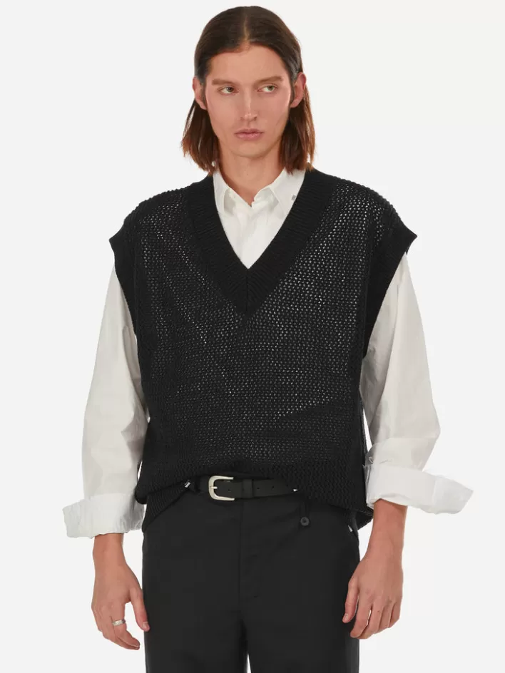 New C2H4 007 - Uniformity Knit Vest Fuzz Black