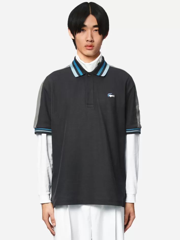 Flash Sale C2H4 X Lacoste Appqliue Logo Polo Dark Gray