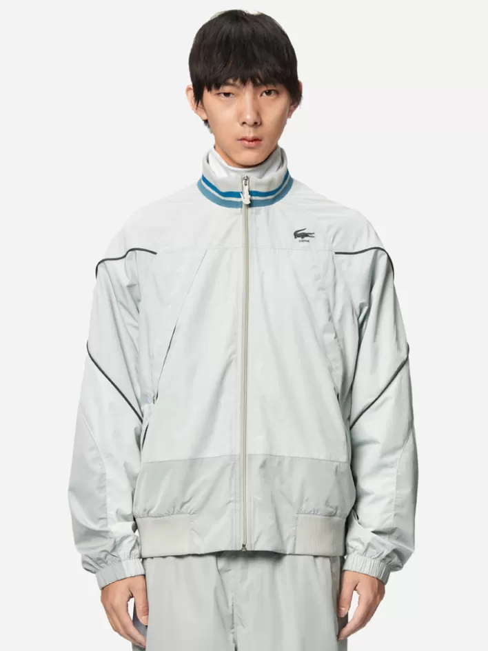 Best C2H4 X Lacoste Arch Streamline Reflective Track Jacket Light Gray