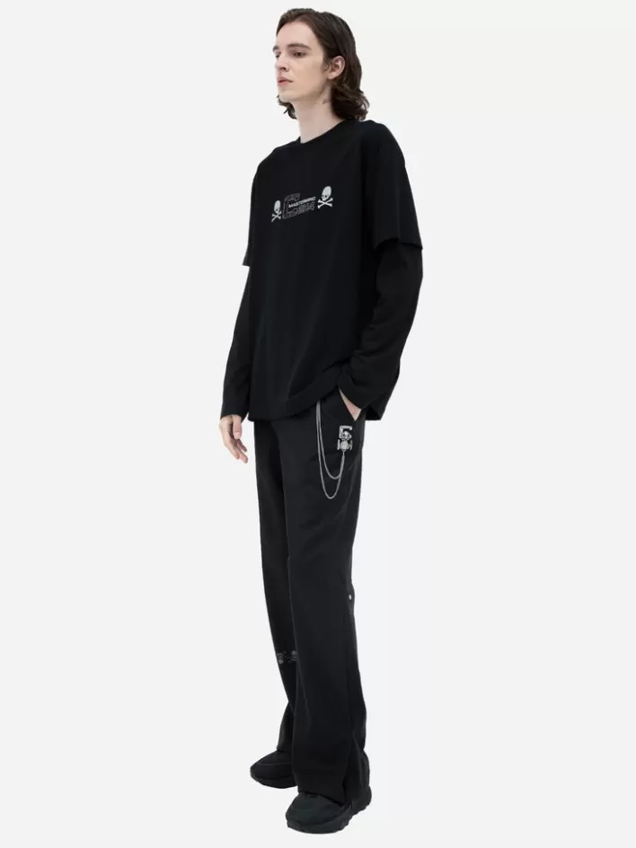 Flash Sale C2H4 ® X Mastermind Japan "C-Mastermind" Double Layer Glitter Powder Long Sleeve T-Shirt Black