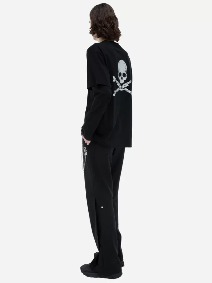 Flash Sale C2H4 ® X Mastermind Japan "C-Mastermind" Double Layer Glitter Powder Long Sleeve T-Shirt Black