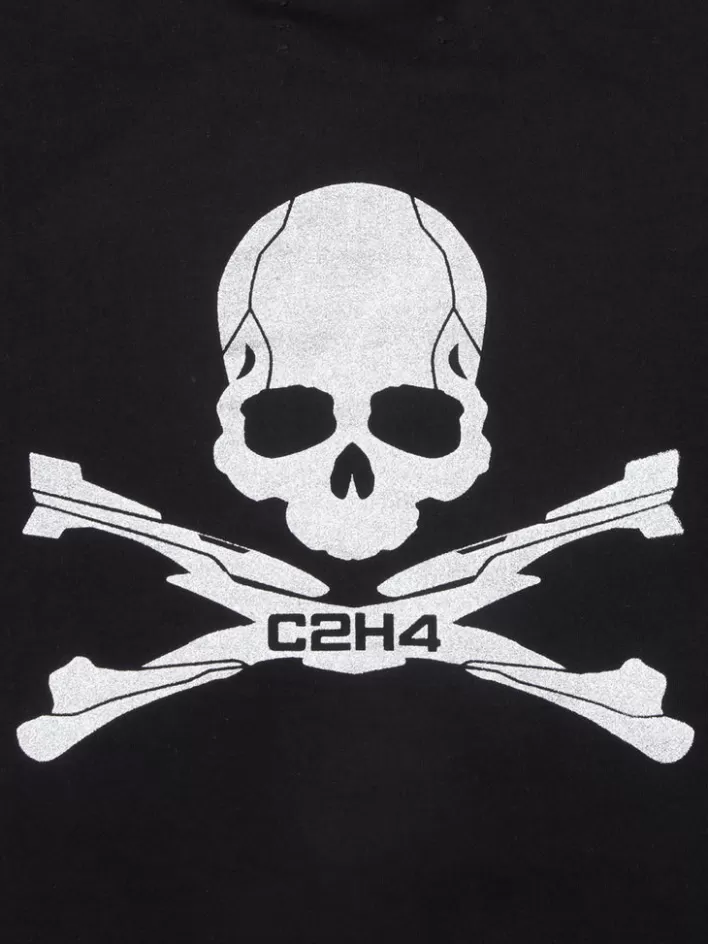 Flash Sale C2H4 ® X Mastermind Japan "C-Mastermind" Double Layer Glitter Powder Long Sleeve T-Shirt Black