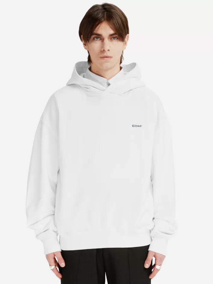 Clearance C2H4 Staff Uniform Logo Hoodie Opal White