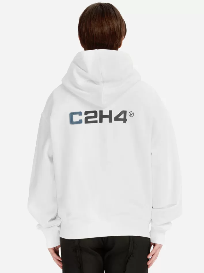 Clearance C2H4 Staff Uniform Logo Hoodie Opal White