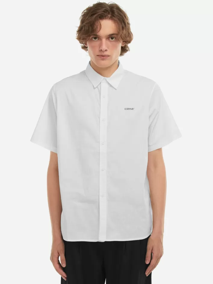 Sale C2H4 Staff Uniform Logo Shirt White