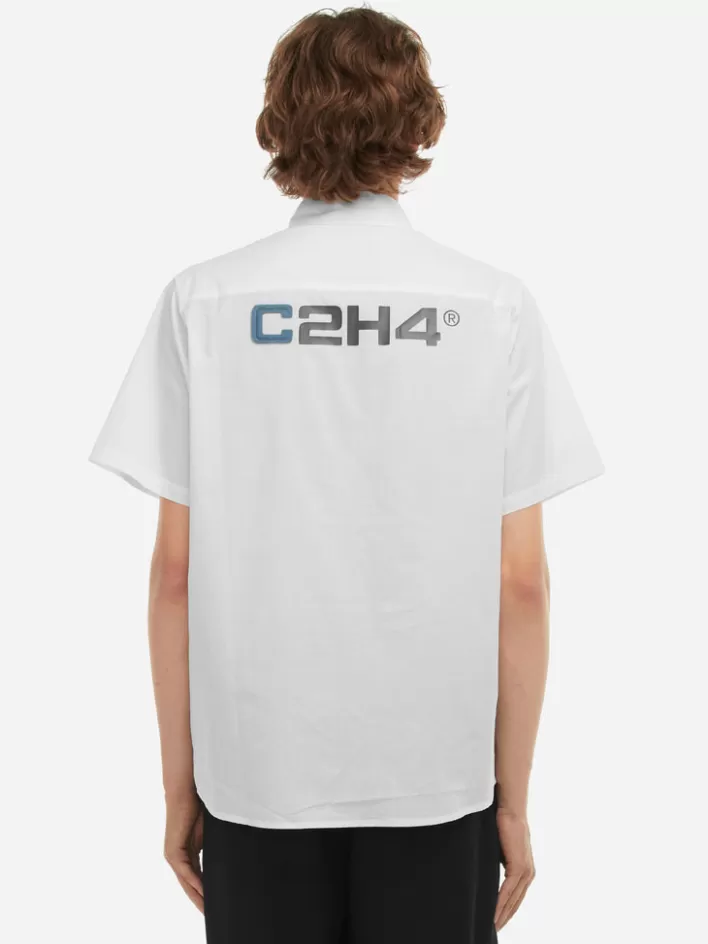 Sale C2H4 Staff Uniform Logo Shirt White